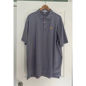 Peter Millar LSU Polo Shirt Purple Stripe Size XXL Tigers